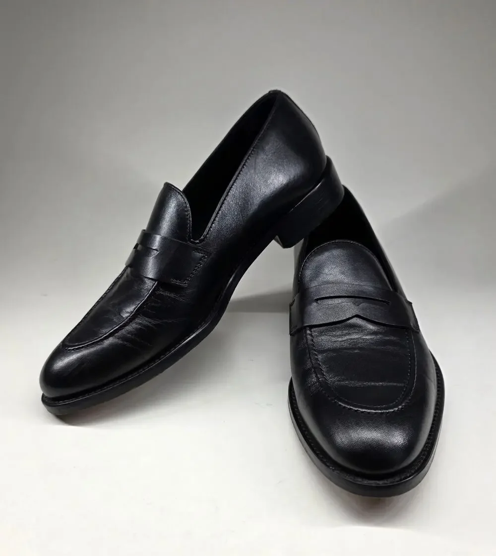 Men's Thursday Black Leather Shoes - Classic & Durable Size 7
